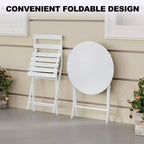 3 Piece Patio Set,Folding Patio Table and Chairs, Folding Outdoor Patio Furniture Sets,Weather Resistant Conversation Set for Yard Garden