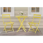 3 Piece Patio Set,Folding Patio Table and Chairs, Folding Outdoor Patio Furniture Sets,Weather Resistant Conversation Set for Yard Garden