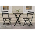 3 Piece Patio Set,Folding Patio Table and Chairs, Folding Outdoor Patio Furniture Sets,Weather Resistant Conversation Set for Yard Garden