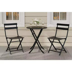 3 Piece Patio Set,Folding Patio Table and Chairs, Folding Outdoor Patio Furniture Sets,Weather Resistant Conversation Set for Yard Garden