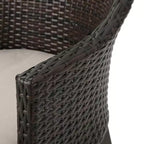 Christopher Knight Home Hillhurst Outdoor Round Wicker 3 Piece Bistro Set