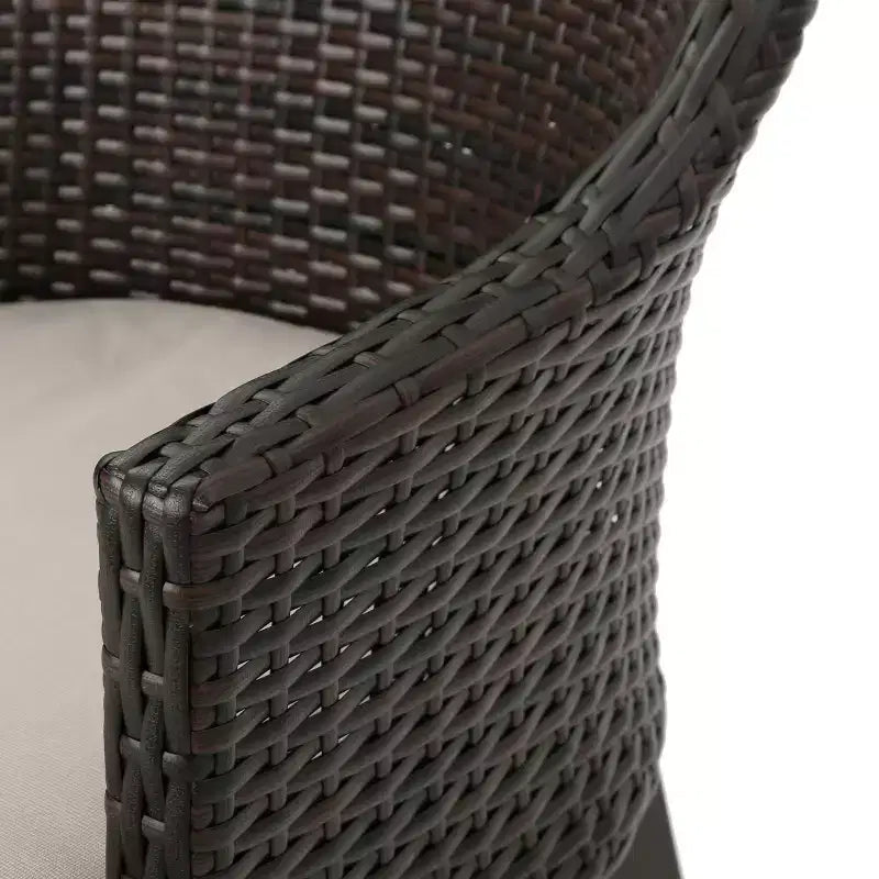 Christopher Knight Home Hillhurst Outdoor Round Wicker 3 Piece Bistro Set