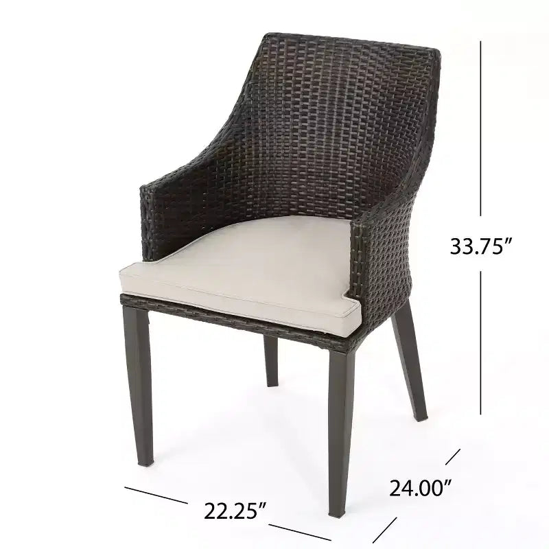 Christopher Knight Home Hillhurst Outdoor Round Wicker 3 Piece Bistro Set