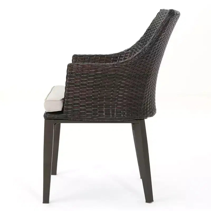 Christopher Knight Home Hillhurst Outdoor Round Wicker 3 Piece Bistro Set