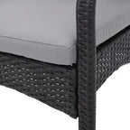 GDFStudio Peterson Outdoor Wicker 3 Piece Bistro Set with Cushion