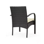 GDFStudio Peterson Outdoor Wicker 3 Piece Bistro Set with Cushion