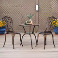 Outdoor 3-Piece Cast Aluminum Iris Bistro Set