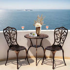 Outdoor 3-Piece Cast Aluminum Iris Bistro Set