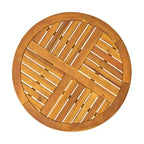 GDFStudio Wisner Outdoor Acacia Wood 3 Piece Bistro Set with Slatted Design