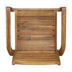 GDFStudio Wisner Outdoor Acacia Wood 3 Piece Bistro Set with Slatted Design