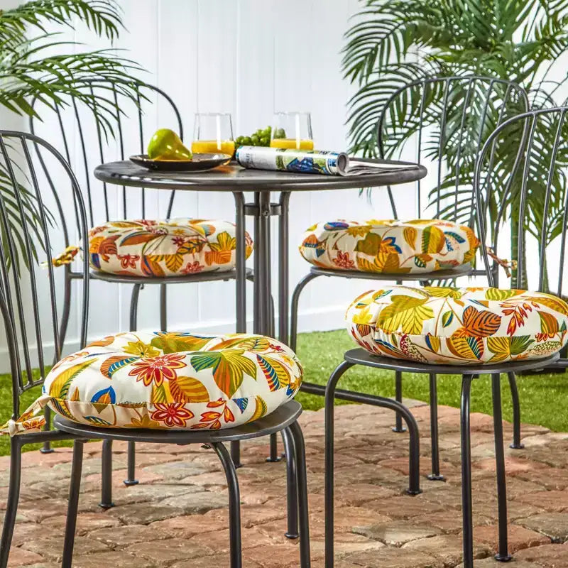 15 Round Outdoor Bistro Chair Cushion (Set of 4)