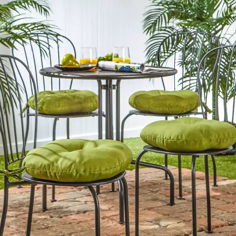 15 Round Outdoor Bistro Chair Cushion (Set of 4)