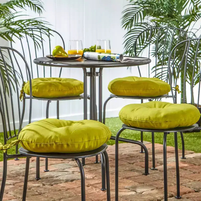15 Round Outdoor Bistro Chair Cushion (Set of 4)