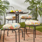 15 Round Outdoor Bistro Chair Cushion (Set of 4)