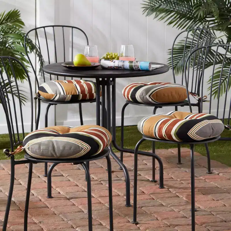 15 Round Outdoor Bistro Chair Cushion (Set of 4)
