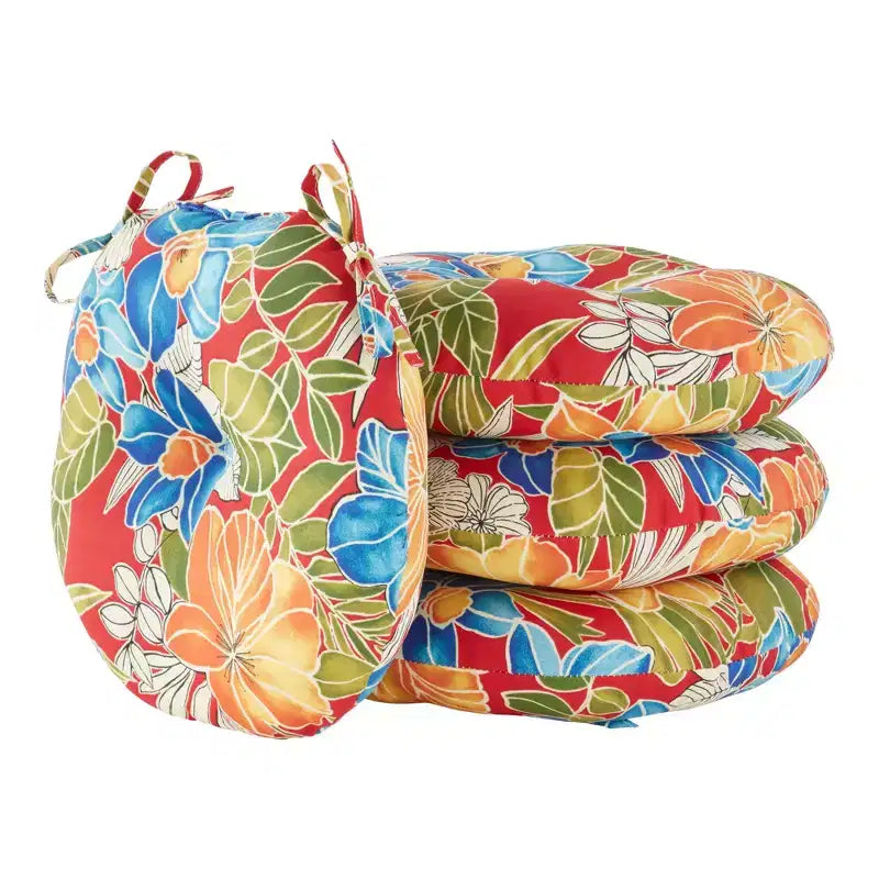 15 Round Outdoor Bistro Chair Cushion (Set of 4)