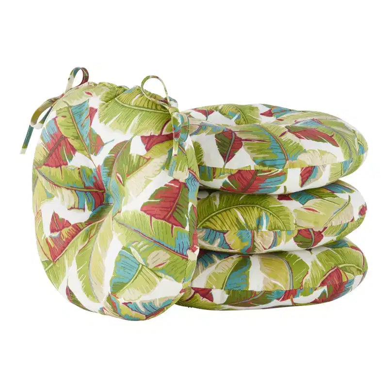 15 Round Outdoor Bistro Chair Cushion (Set of 4)
