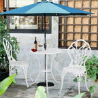 Outdoor 3-Piece Cast Aluminum Tulip Bistro Set