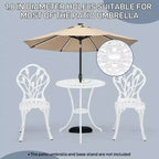 Outdoor 3-Piece Cast Aluminum Tulip Bistro Set