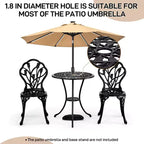 Outdoor 3-Piece Cast Aluminum Tulip Bistro Set