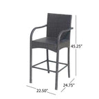 Christopher Knight Home Cascada Outdoor Wicker 30 Inch Barstools (Set of 2)