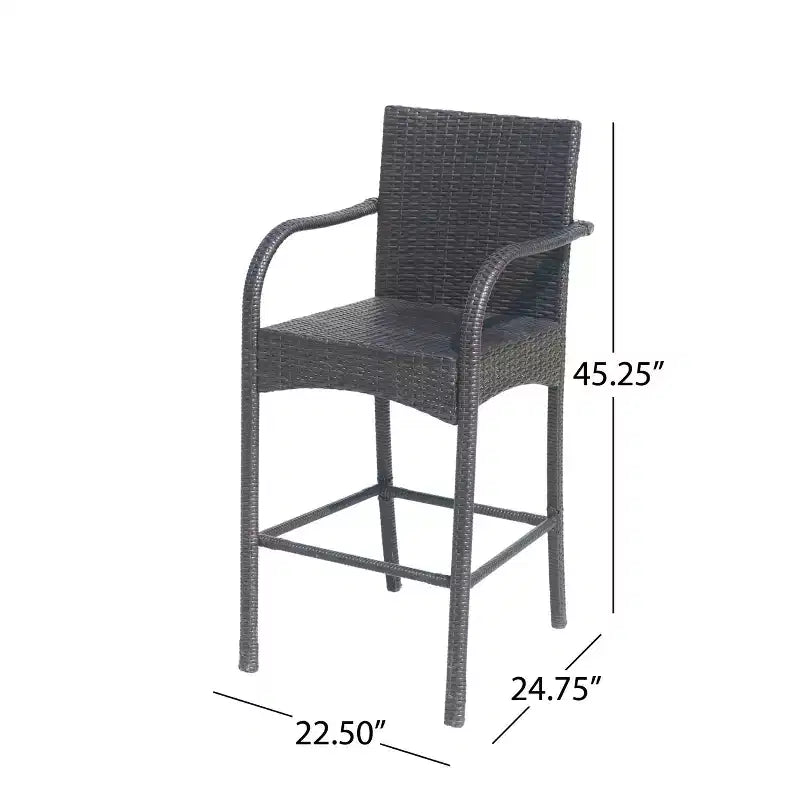 Christopher Knight Home Cascada Outdoor Wicker 30 Inch Barstools (Set of 2)