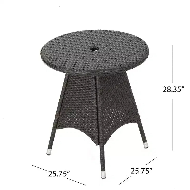 Christopher Knight Home Candice 3 Piece Patio Bistro Dining Furniture Set with Stackable Chairs
