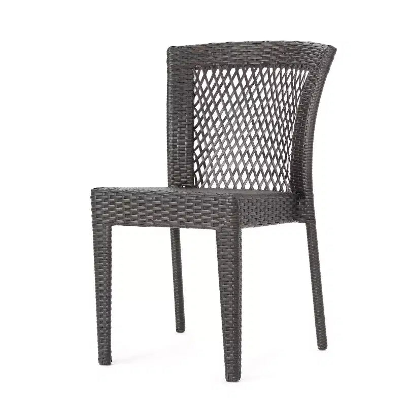 Christopher Knight Home Candice 3 Piece Patio Bistro Dining Furniture Set with Stackable Chairs