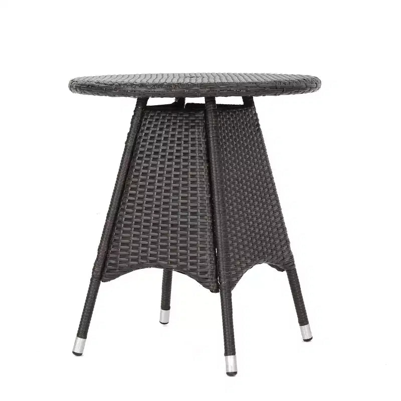 Christopher Knight Home Candice 3 Piece Patio Bistro Dining Furniture Set with Stackable Chairs