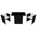 vidaXL Garden Dining Set Brown, Cream white