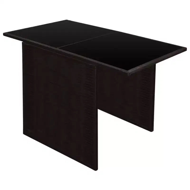 vidaXL Garden Dining Set Brown, Cream white