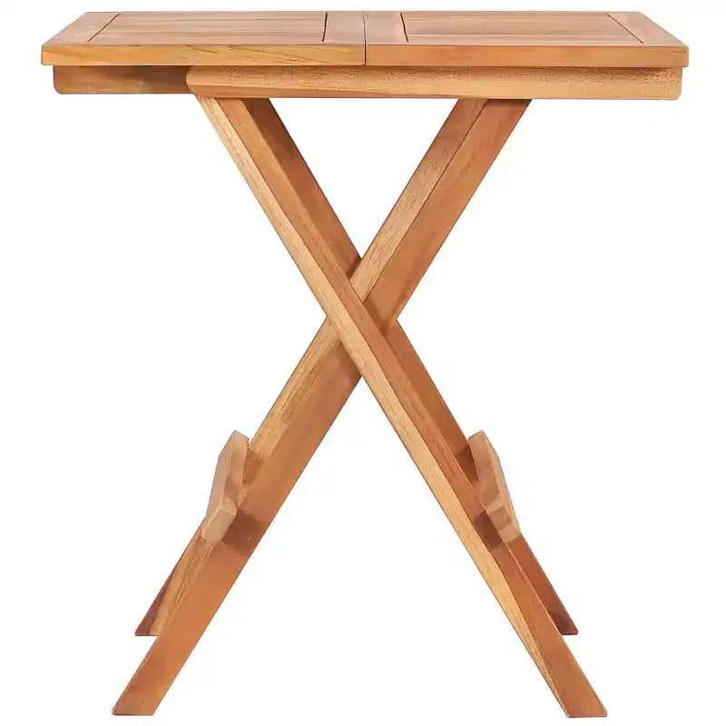vidaXL 3 Piece Folding Bistro Set Solid Teak Wood