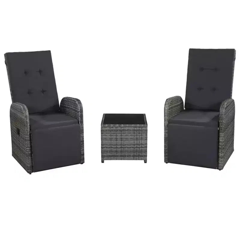 vidaXL Bistro Set Grey, Dark Grey