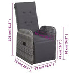 vidaXL Bistro Set Grey, Dark Grey