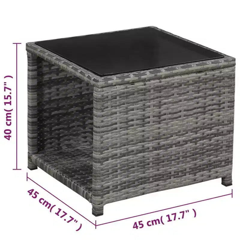 vidaXL Bistro Set Grey, Dark Grey