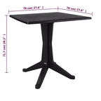 vidaXL Bistro Set Set of 2 Anthracite Plastic with rattan look Standard