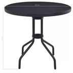 vidaXL Garden Furniture Set Black Aluminum and Textilene 5 Piece Set