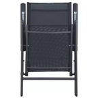 vidaXL Garden Furniture Set Black Aluminum and Textilene 5 Piece Set