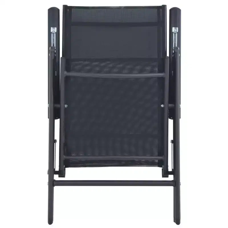 vidaXL Garden Furniture Set Black Aluminum and Textilene 5 Piece Set