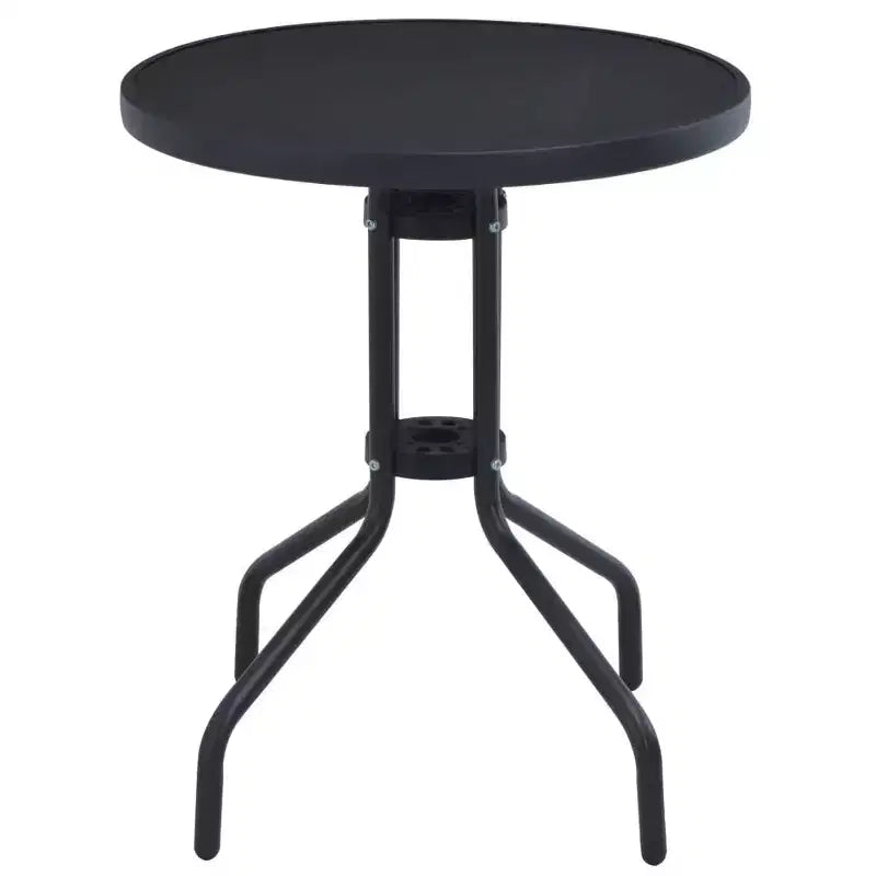 vidaXL Garden Furniture Set Black Aluminum and Textilene 5 Piece Set