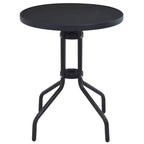 vidaXL Garden Furniture Set Black Aluminum and Textilene 5 Piece Set