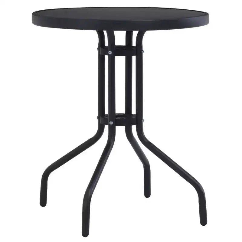 vidaXL Garden Furniture Set Black Aluminum and Textilene 5 Piece Set