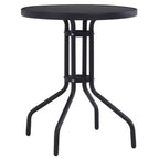 vidaXL Garden Furniture Set Black Aluminum and Textilene 5 Piece Set