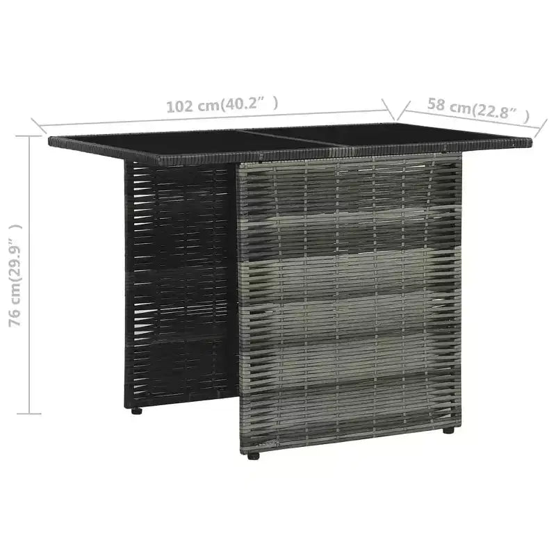 vidaXL Garden Dining Set Grey and anthracite