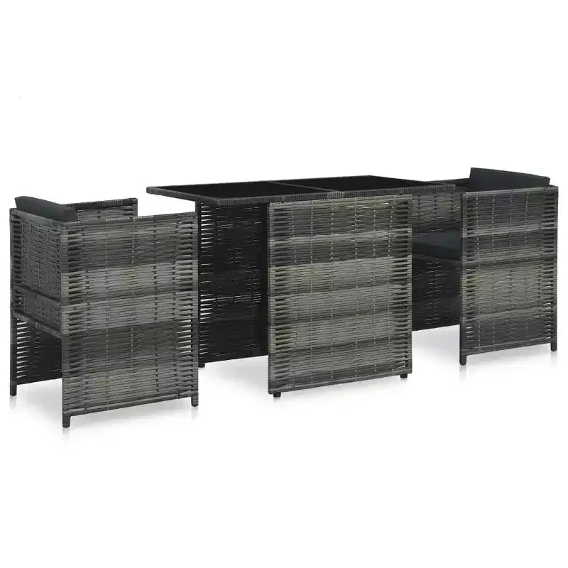 vidaXL Garden Dining Set Grey and anthracite