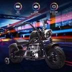 36V Ride On Off-Road Motorcycle, Electric Dirt Bike for Teens,350W Brushless Motor,16.5mph with Music,Spring Suspension,Led Light