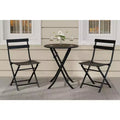 3-Piece Patio Bistro Set Folding Bistro Table and 2 Chairs Outdoor Furniture Sets with Premium Frame Space Saving Weather Resistant for Bistro Balcony