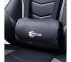 RadioShack Gaming Chair Black And Gray, Ergonomic Racing-Style Chair With Adjustable Height, Footrest, Lumbar Support, And Comfortable Padding