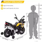 12V 7AH Ride On Motorcycle, Licensed BMW Kids Motorcycle, High/Low Speed, EVA Tire, LED Headlights, for Boys and Girls