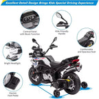 12V 7AH Ride On Motorcycle, Licensed BMW Kids Motorcycle, High/Low Speed, EVA Tire, LED Headlights, for Boys and Girls